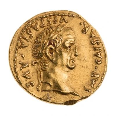 Aureus - Vespasian and Titus T FLAVI VESPASIANVS CAESAR back