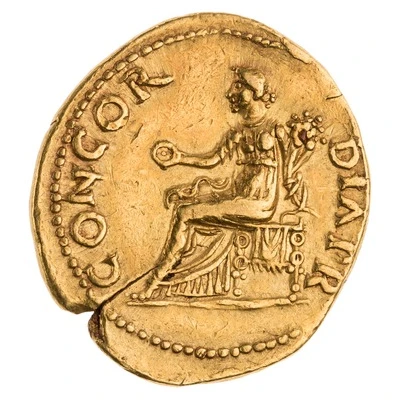Aureus - Vitellius CONCORDIA P R; Concordia back