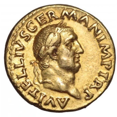 Aureus - Vitellius S P Q R OB C S front