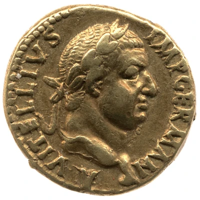 Aureus - Vitellius VESTA P R QVIRITIVM; Vesta front