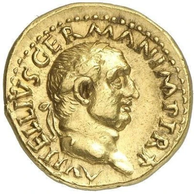 Aureus - Vitellius XV VIR SACR FAC front