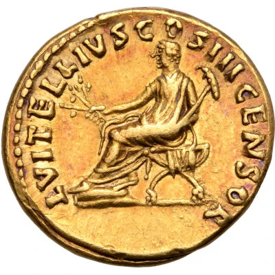 Aureus - Vitellius and Lucius Vitellius Pater L VITELLIVS COS III CENSOR back