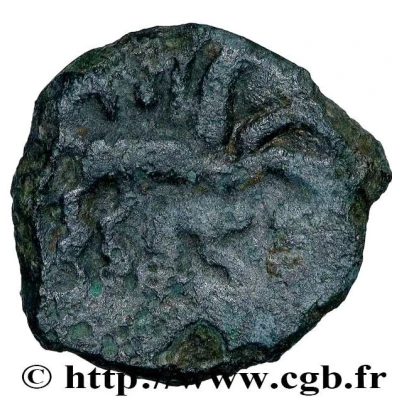 Bronze ΔEIVICIACOS with horse and boar 60 BC - 30 BC back