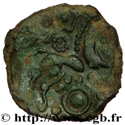 Bronze au cheval 60 BC - 50 BC back