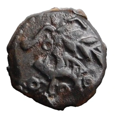 Bronze with boar, twig and horse 60 BC - 50 BC front