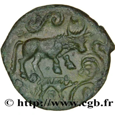 Bronze with bull SVTICOS Class I 50 BC - 40 BC back