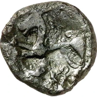 Bronze with horse and boar 60 BC - 50 BC back