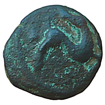 Bronze with horse turning its head 60 BC - 50 BC front