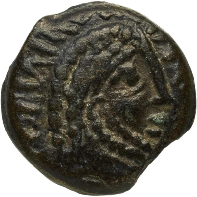 Bronze with lion in the name of Aulus Hirtius and Coriarcos 45 BC - 35 BC front