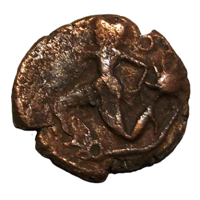 Bronze with running character and stars 60 BC - 25 AD front