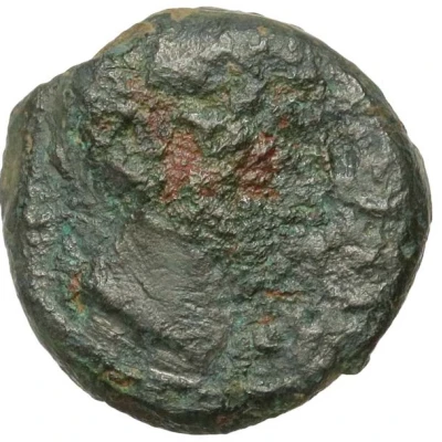 Bronze with the Seated Goddess Class V 40 BC - 30 BC front