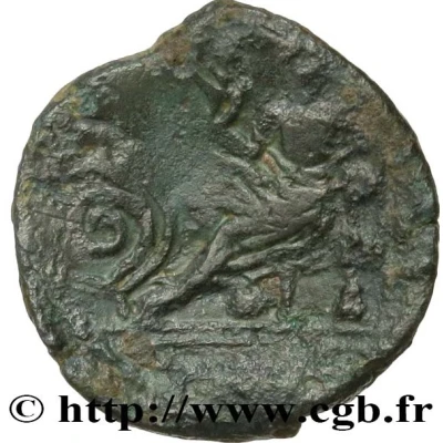 Bronze with the Seated Goddess Class V 40 BC - 30 BC back