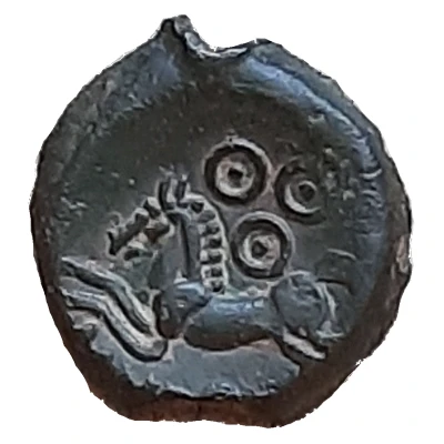 Bronze with three pointed rings ABVDOS 60 BC - 50 BC back