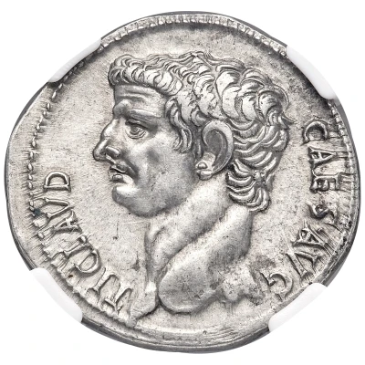 Cistophorus - Claudius ROM ET AVG COM ASI; Roma front