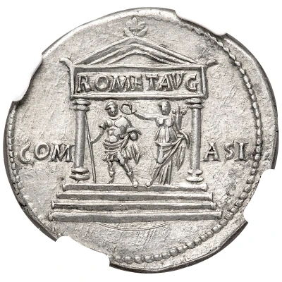 Cistophorus - Claudius ROM ET AVG COM ASI; Roma back