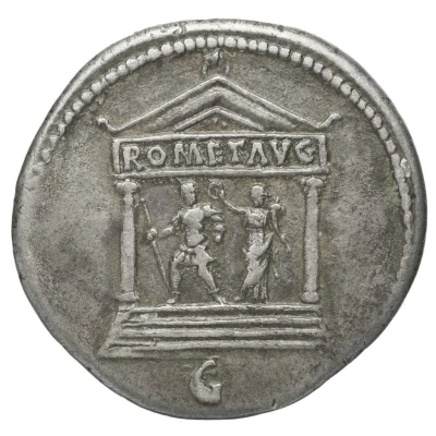 Cistophorus - Domitian and Augustus ROM ET AVG; Roma back