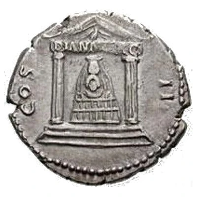 Cistophorus - Trajan COS II; Diana of Perge back