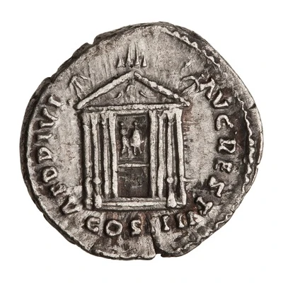 Denarius - Antoninus Pius AED DIVI AVG REST COS IIII back