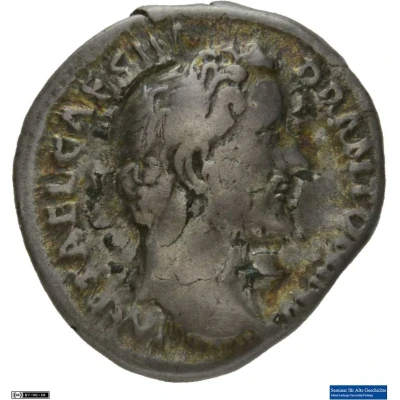 Denarius - Antoninus Pius AVG PIVS P M TR P COS II; Fortuna front