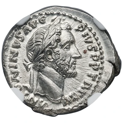 Denarius - Antoninus Pius COS IIII; Annona front