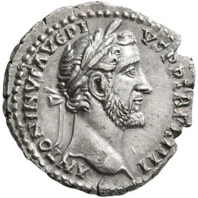 Denarius - Antoninus Pius COS IIII; Fortuna front