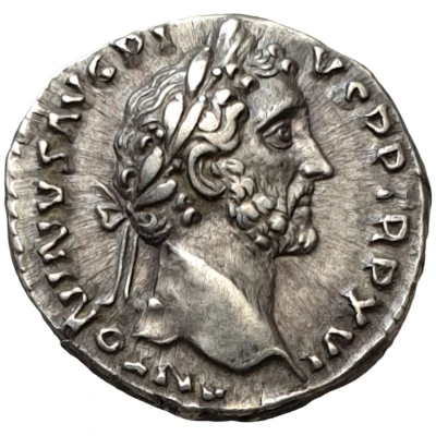 Denarius - Antoninus Pius COS IIII; Fortuna front