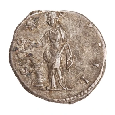 Denarius - Antoninus Pius COS IIII; Salus back