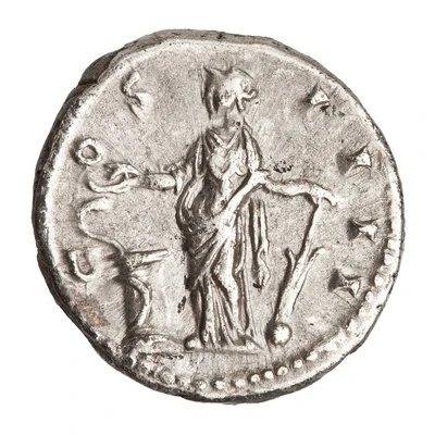 Denarius - Antoninus Pius COS IIII; Salus back