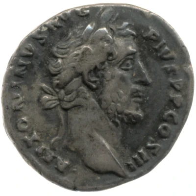 Denarius - Antoninus Pius DES IIII; Virtus front