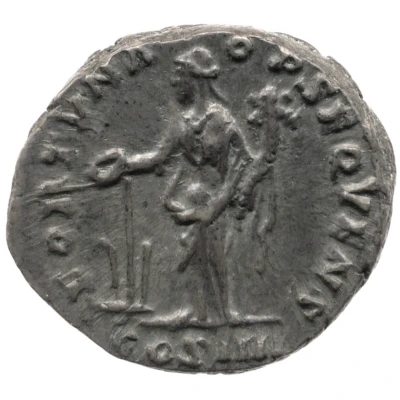 Denarius - Antoninus Pius FORTVNA OBSEQVENS COS IIII; Fortuna back