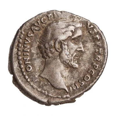 Denarius - Antoninus Pius GENIVS POP ROMANI; Genius front