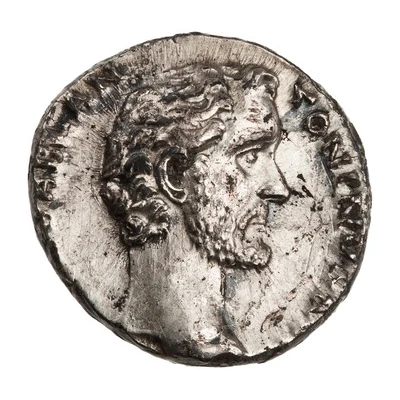 Denarius - Antoninus Pius PONT MAX TR POT COS; Minerva and Victory front