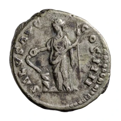 Denarius - Antoninus Pius SALVS AVG COS IIII; Salus back