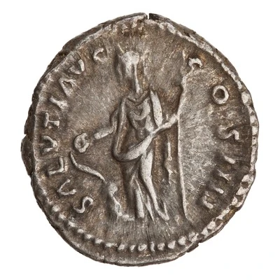 Denarius - Antoninus Pius SALVTI AVG COS IIII; Salus back