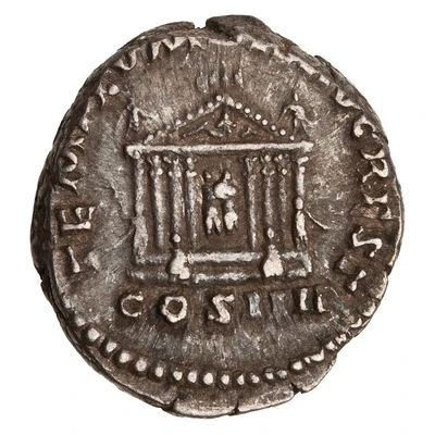 Denarius - Antoninus Pius TEMPLVM DIV AVG REST COS IIII back