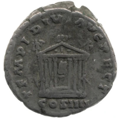 Denarius - Antoninus Pius TEMPLVM DIVI AVG REST COS IIII back