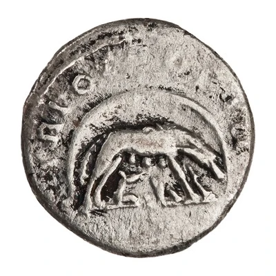 Denarius - Antoninus Pius TR POT COS III; Romulus and Remus back