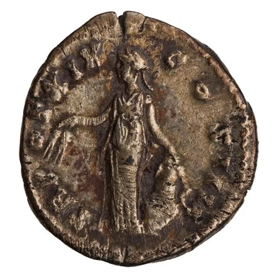 Denarius - Antoninus Pius TR POT XIX COS IIII; Annona back