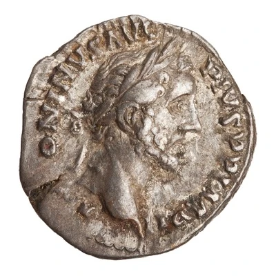 Denarius - Antoninus Pius TR POT XIX COS IIII; Annona front