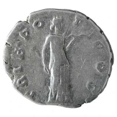 Denarius - Antoninus Pius TRIB POT COS; Diana back