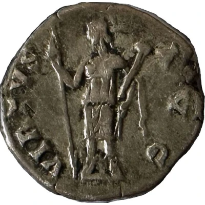 Denarius - Antoninus Pius VIRTVS AVG; Virtus back