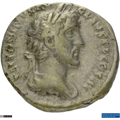 Denarius - Antoninus Pius VIRTVS AVG; Virtus front