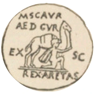 Denarius - Aretas IV IMP CAES TRAIAN AVG GER DAC P P REST P HYPSAE AED CVR C HYPSAE COS PREIVE CAPTV; Jupiter front