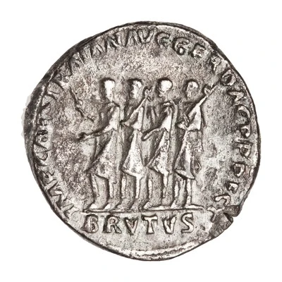 Denarius - Brutus IMP CAES TRAIAN AVG GER DAC P P REST BRVTVS; Libertas back