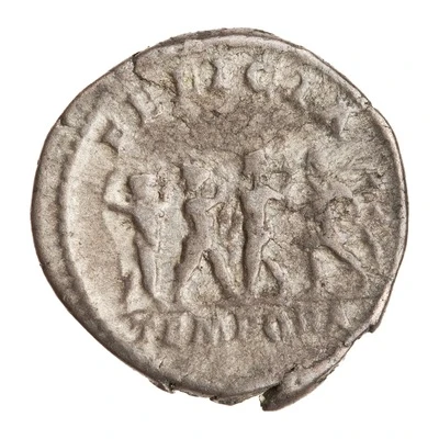 Denarius - Caracalla FELICIA TEMPORA; Four Seasons back