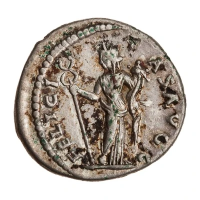 Denarius - Caracalla FELICITAS AVGG; Felicitas back
