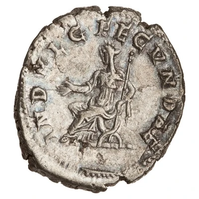 Denarius - Caracalla INDVLG FECVNDAE; Indulgentia back