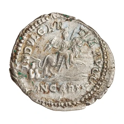 Denarius - Caracalla INDVLGENTIA AVGG IN CARTH; Dea Caelestis back