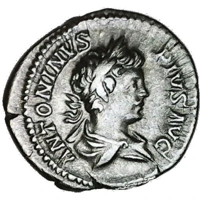 Denarius - Caracalla INDVLGENTIA AVGG IN CARTH; Dea Caelestis front