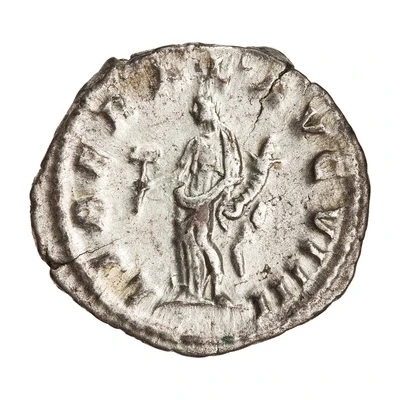 Denarius - Caracalla LIBERAL AVG VIIII; Liberalitas back
